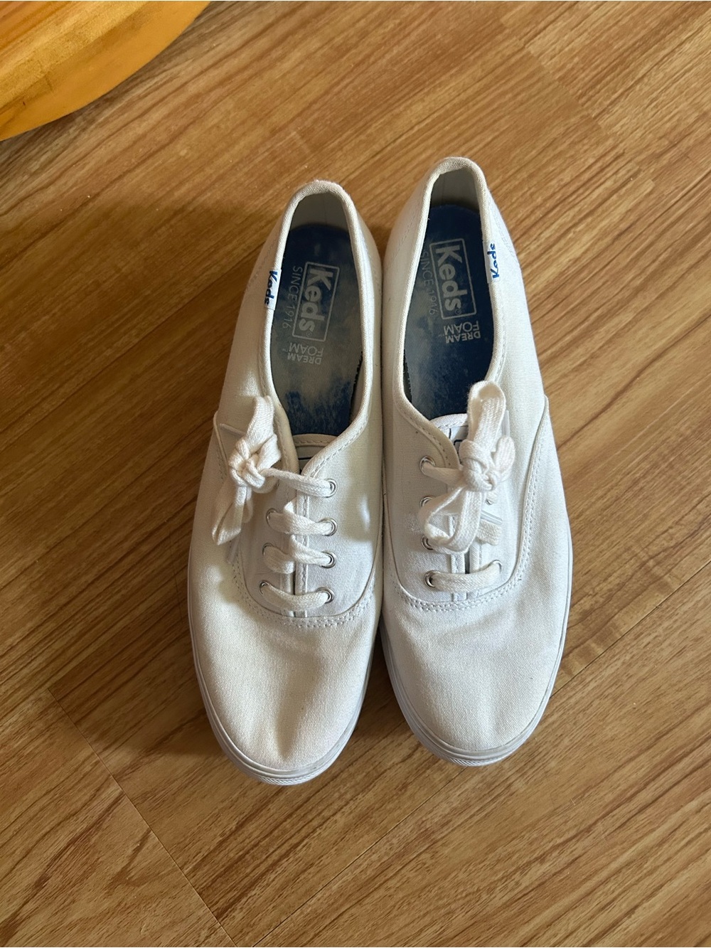Keds White Canvas Lace-Up Sneakers - Picture 7 of 7